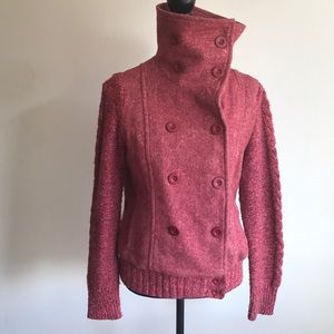 Lux wool blend sweater jacket